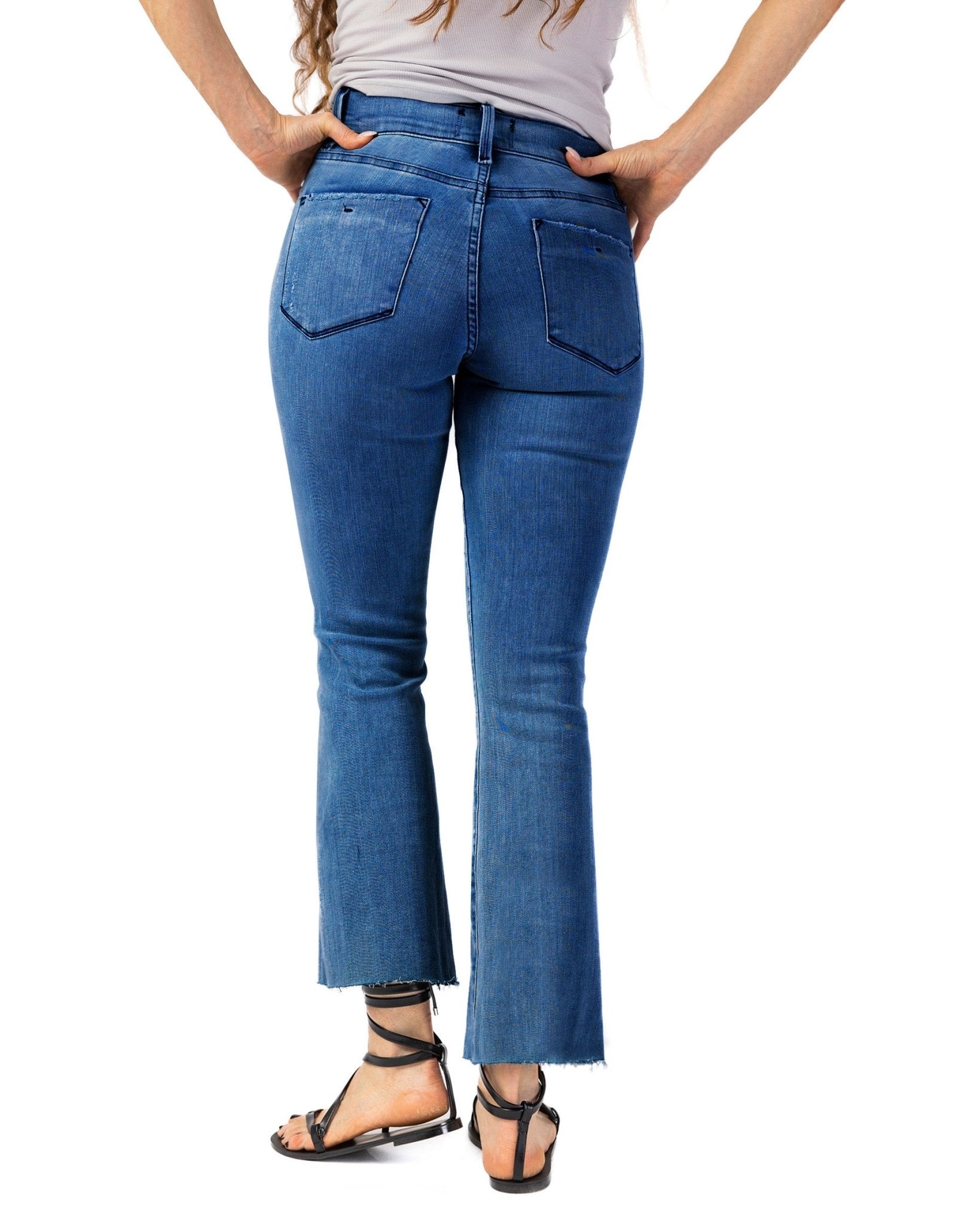 Mid-Rise, denim that feels like leggings with a mini flare – Nancy