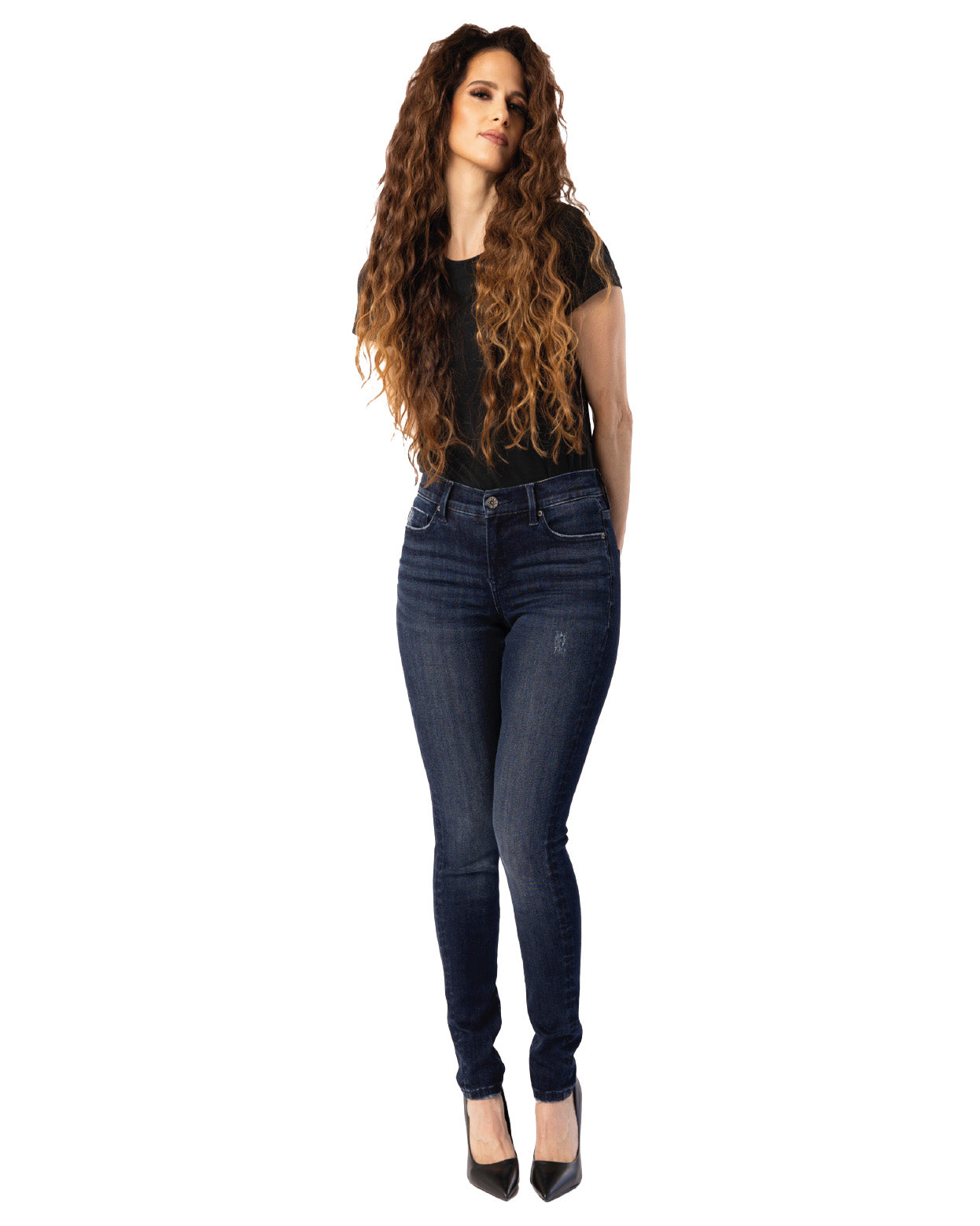 Jean, Stretchy Denim, Mid Rise Jeans – Nancy Rose