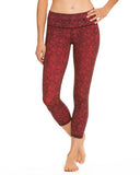 Printed Plank Crop - Mid Rise - Nancy Rose Performance